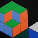 Victor Vasarely: Kinetic Composition: Bi Hexa - Original Silkscreen Print