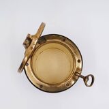 Vintage Dunhill Leather and Brass Cigar Humidor, 1960s