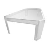 Table basse Marc Micoud, verre et plexiglass