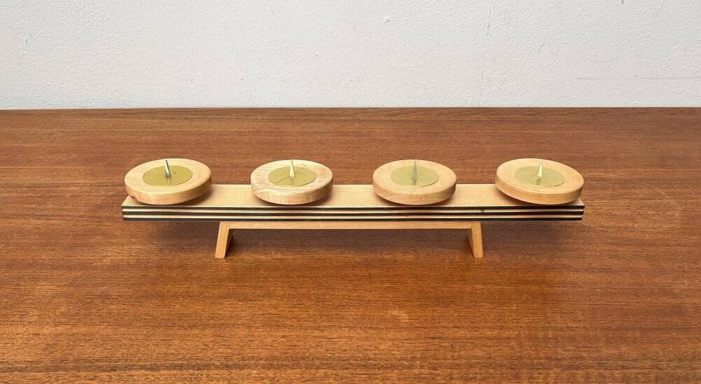 Mid-century wooden candlestick, 1960s