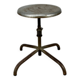 Industrial style adjustable workshop stool