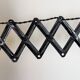 Industrial Black Enamel Scissor Wall Lamp, 1930s