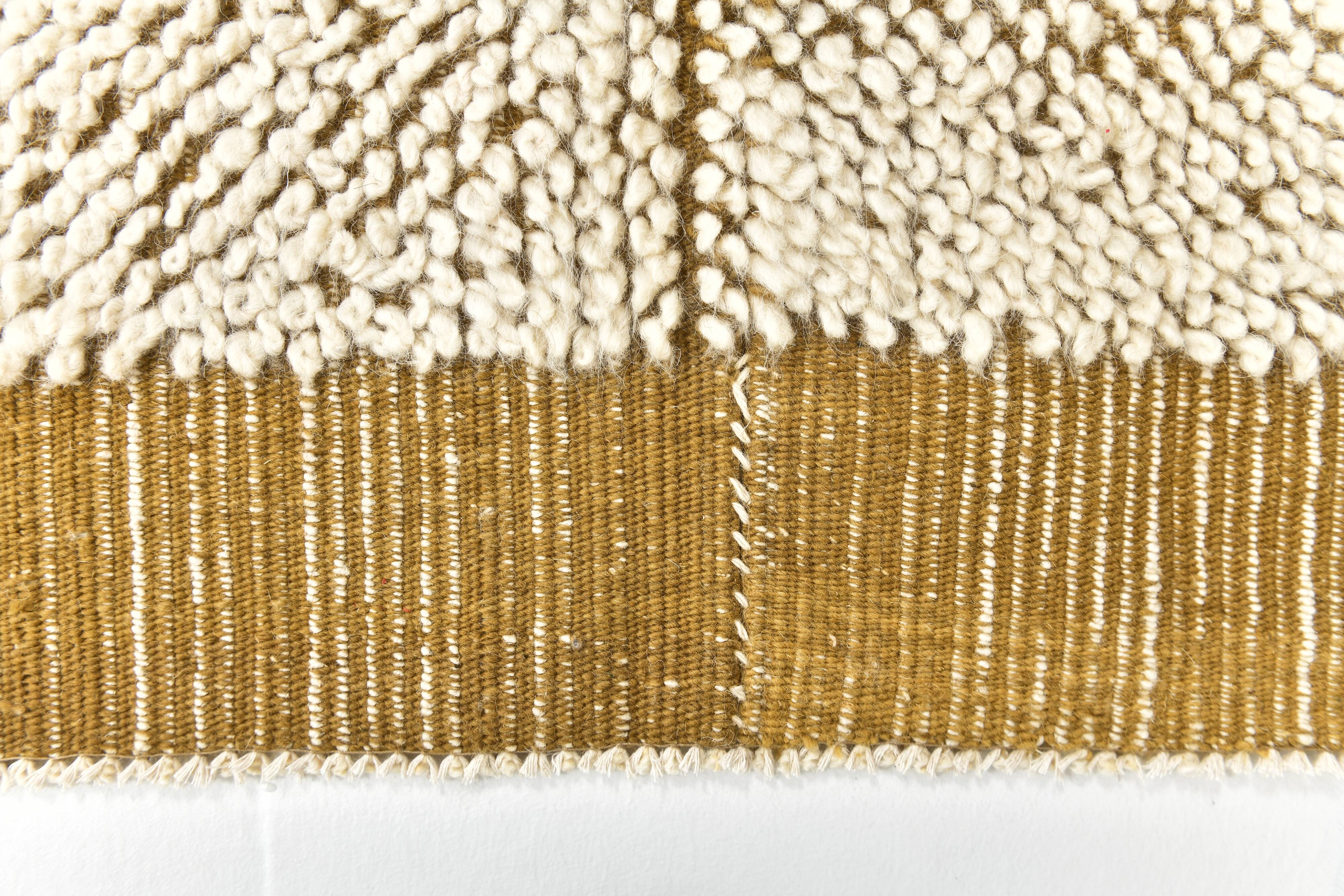 Dark Mustard Beige Ethnic Vintage Rug, 130x215Cm