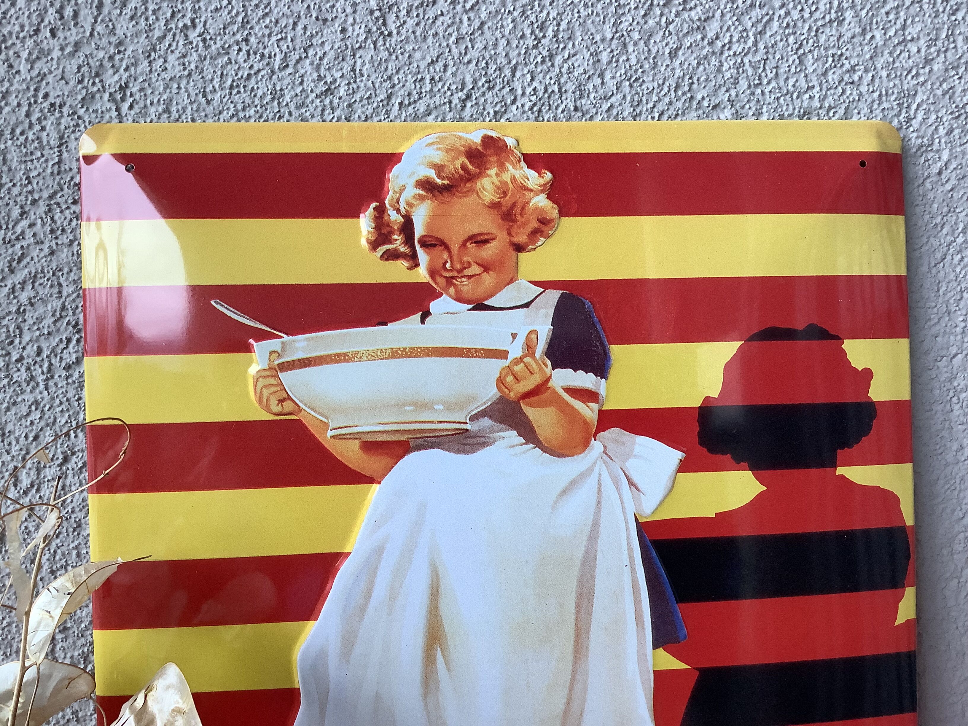 Maggi advertising plate in stamped sheet metal - 30 x 40 cm