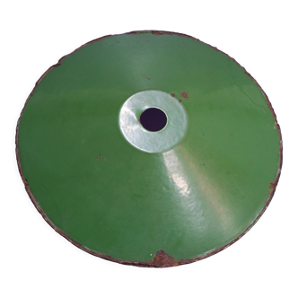 Green enamelled metal wafer for suspension or lampshade