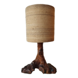Lampe pied en bois