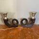 Pair of bronze candlesticks by Chapman