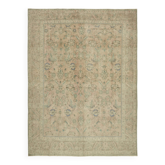 Tapis persan années 1970 280 cm x 367 cm laine beige