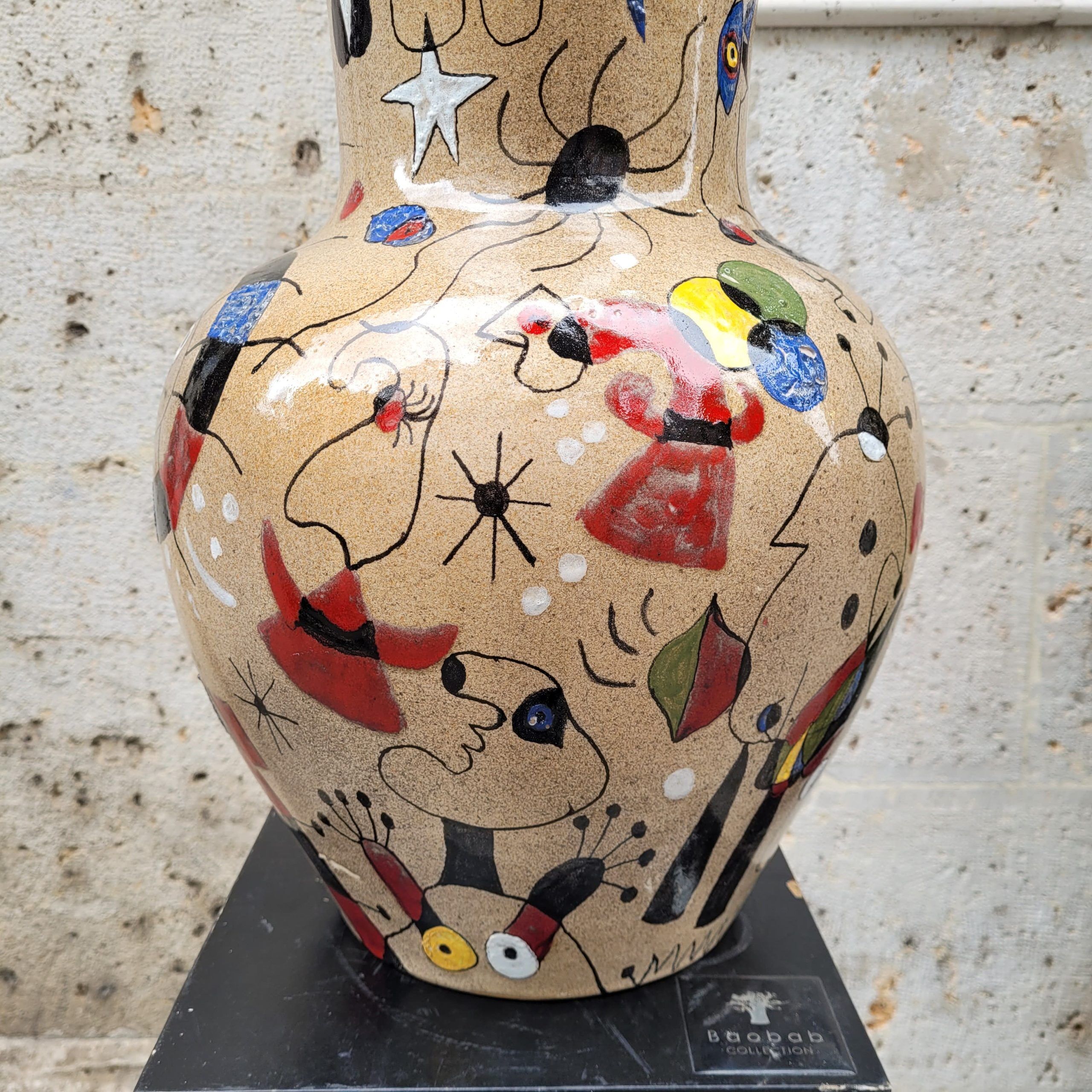 Vase "Miró", glazed ceramic, signed Renata, 1993 – Spain