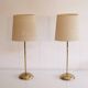 Pair of vintage Scandinavian brass lamps 1970