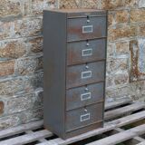 Patinated metal industrial filing cabinet – roneo
