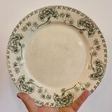 Set of 8 vintage plates in palmyre de sarreguemines iron earth (lot 3)