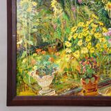 In the neighbour's garden, 1996 – Oil painting by Alexander Michael