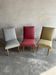 Set of 3 multicoloured Mid-century club armchairs