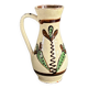 Vintage ceramic vase with handle, glazed with patterns - Ref 1280