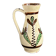 Vintage ceramic vase with handle, glazed with patterns - Ref 1280