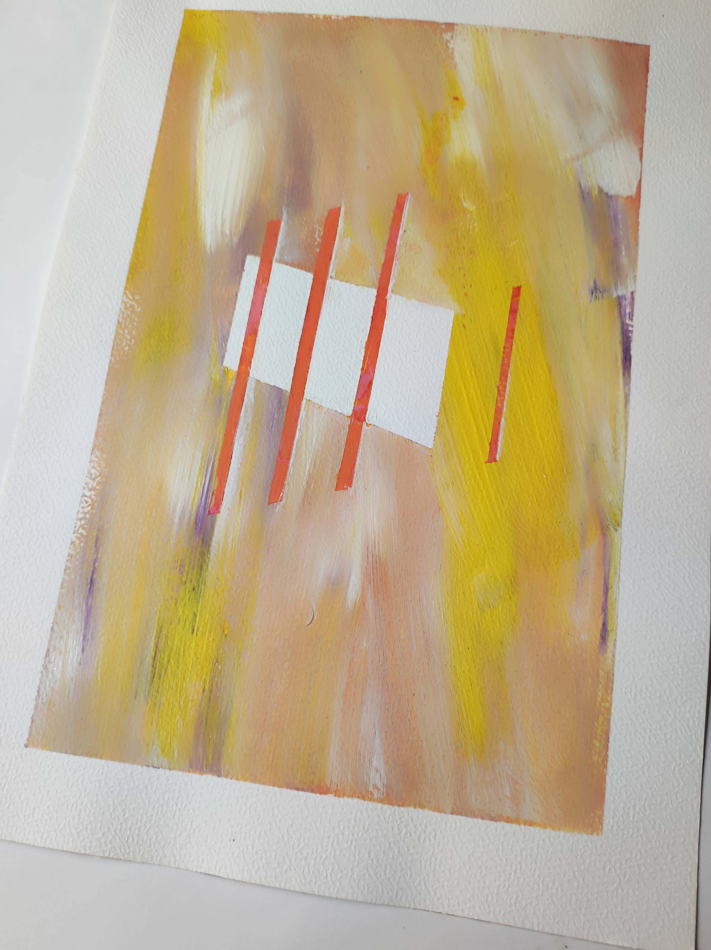 Minimalist geometric painting