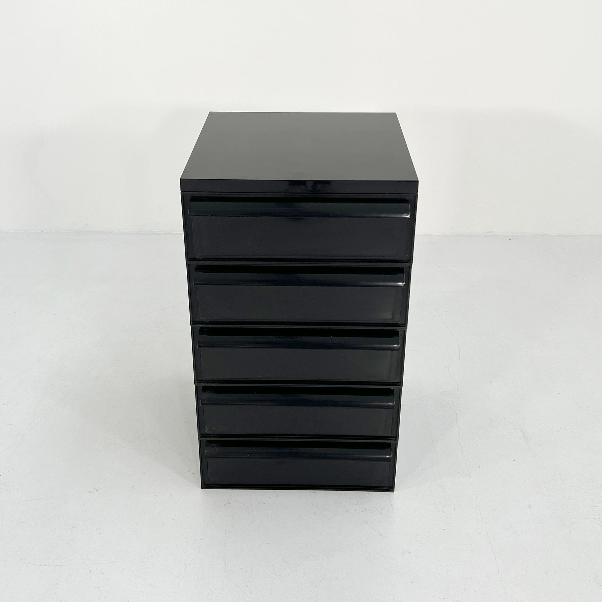 Black box with 5 drawers model "4601" by Simon Fussell for Kartell, 1970