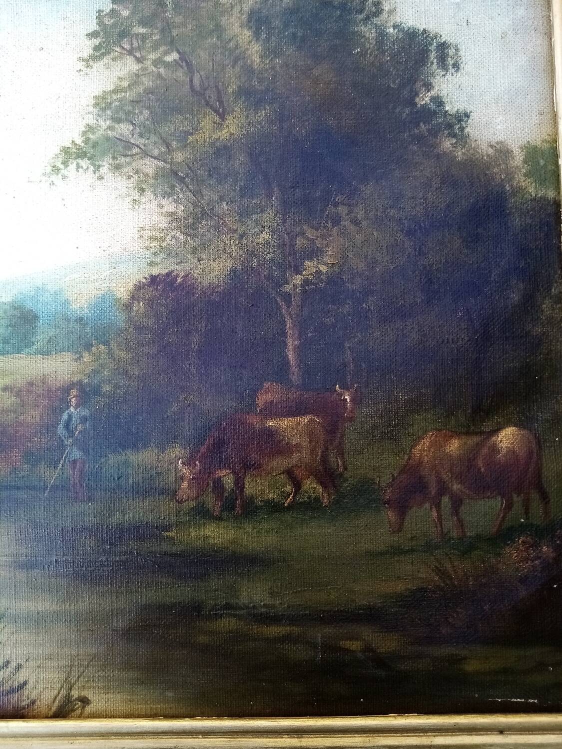 Farm landscape scene painting
