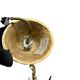 Glass and gold metal pendant light