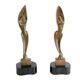 Pair of Large Vintage Teak Sculptures, 1950s
