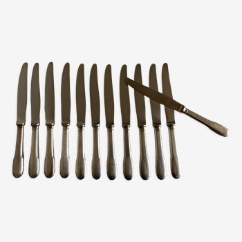 Set de 12 couteaux de brasserie Christofle  Cluny Vieux Paris 1960