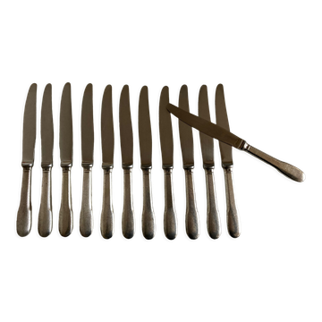 Set of 12 Christofle Cluny Vieux Paris brasserie knives 1960