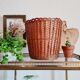 Vintage wicker basket pot cover