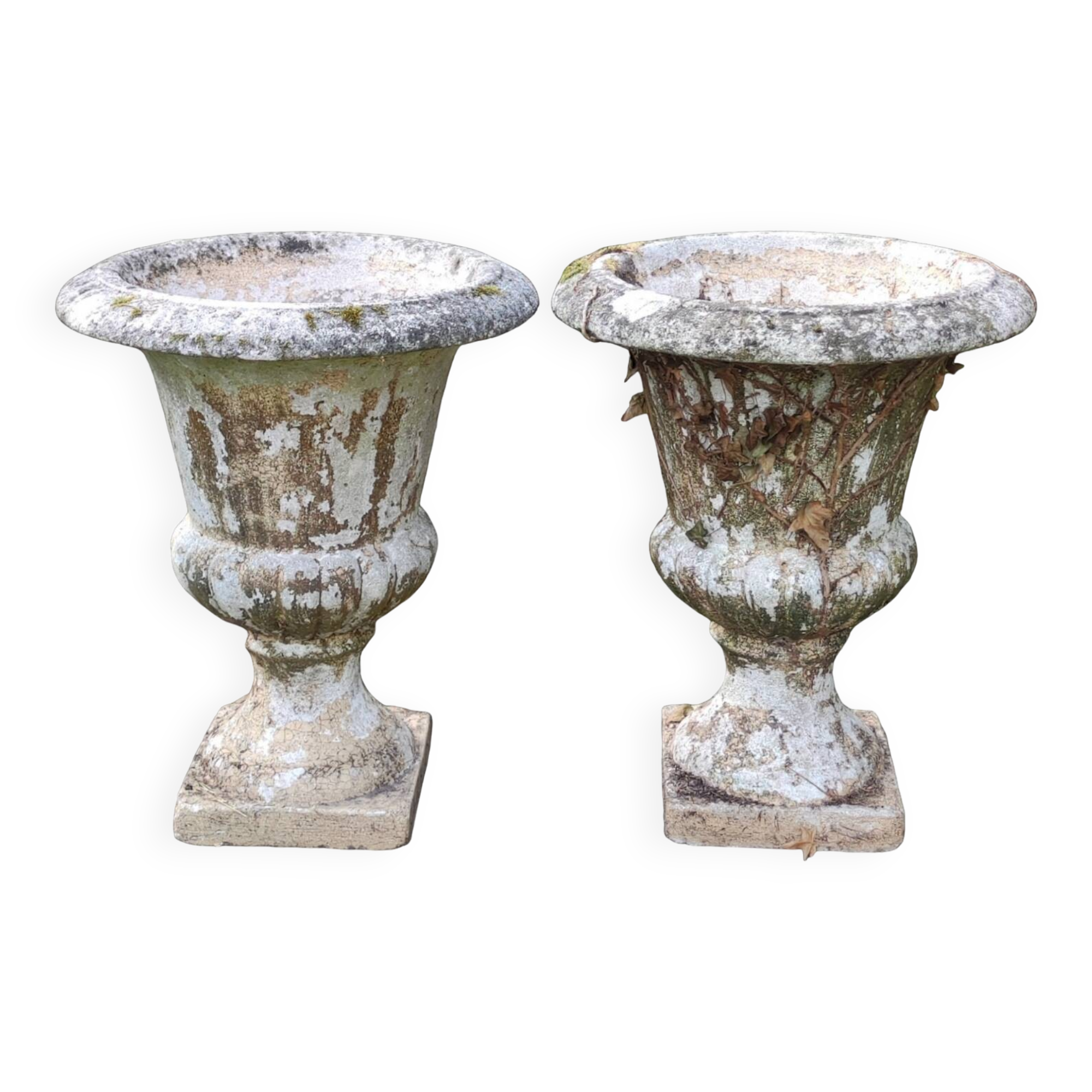 Pair of antique Medici stone vases