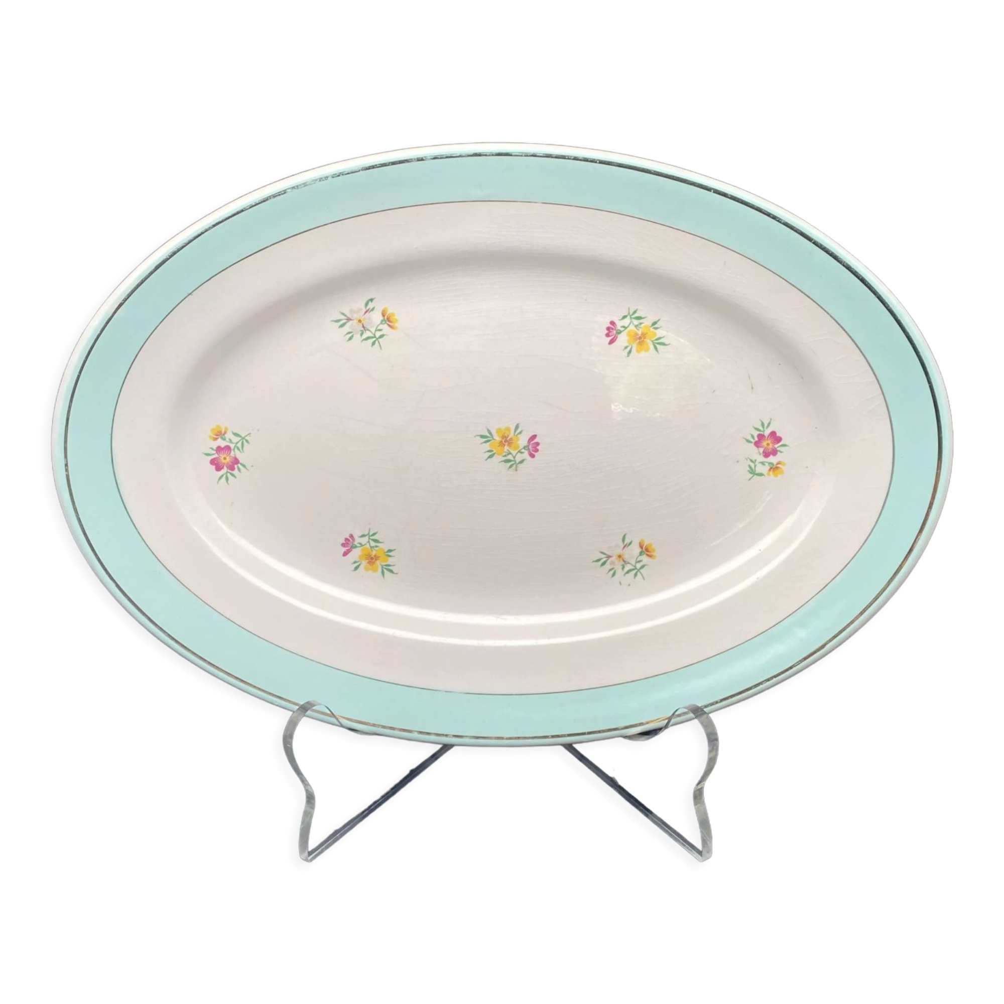 Lunéville half-porcelain serving dish