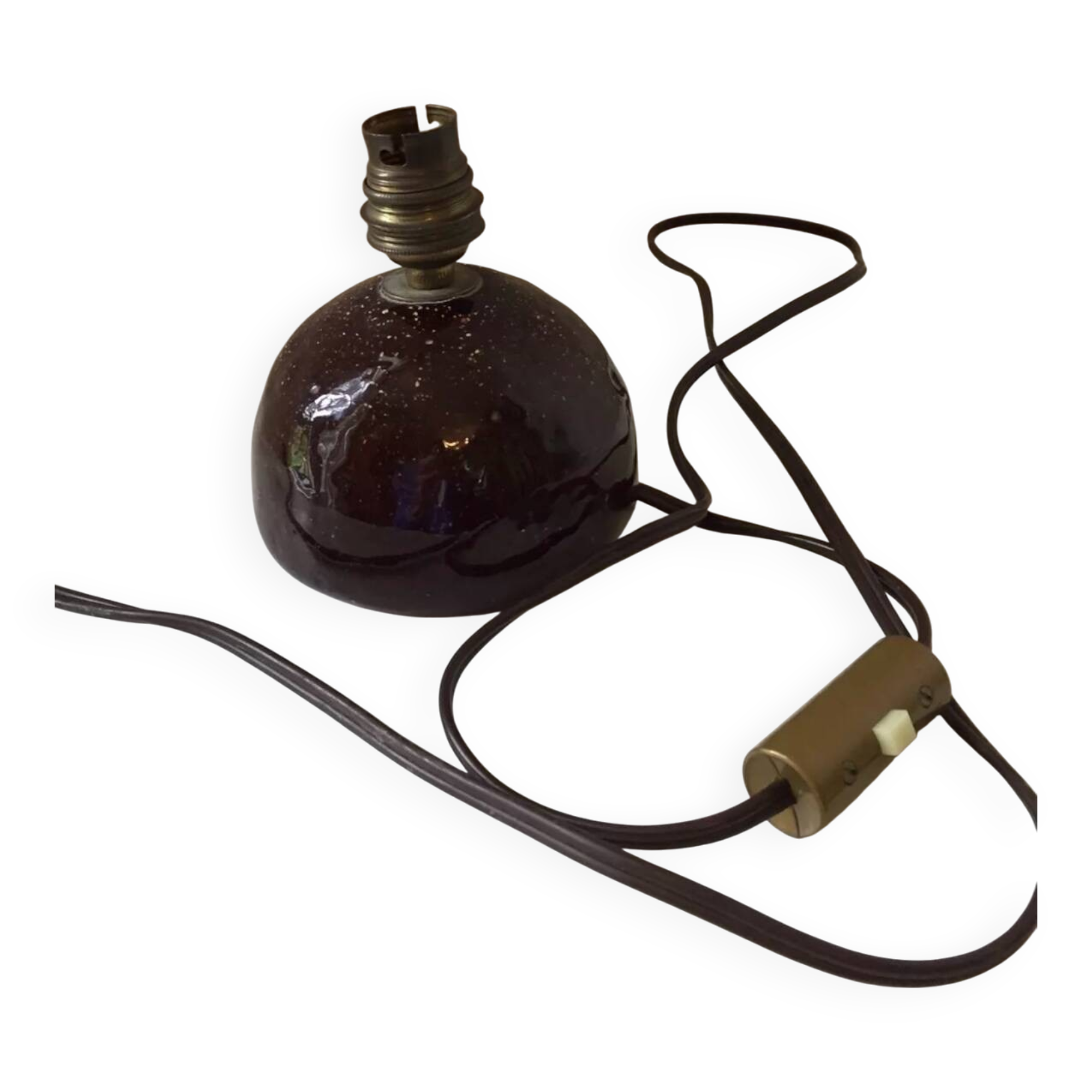 Vintage glazed terracotta lamp base