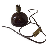 Vintage glazed terracotta lamp base