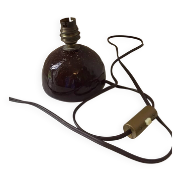 Pied de lampe en terre cuite vernissée vintage