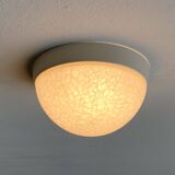 Suspension or wall lamp moon in glass from the vintage German space era by Peill & Putzler, 1970s.