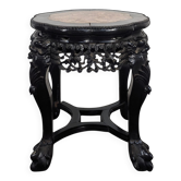 Table d'appoint en bois de fer plateau en marbre