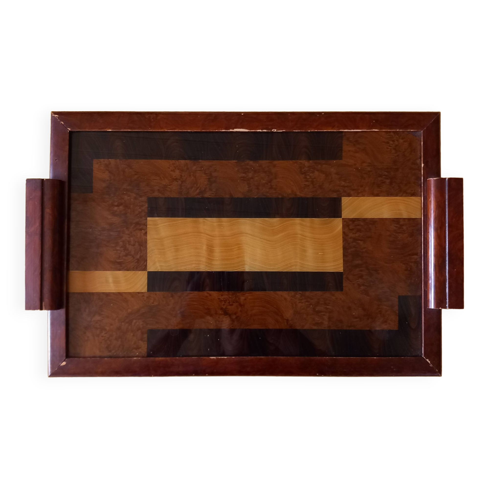 Marquetry serving tray
