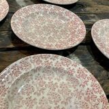 Lot of 5 plates Red Gien