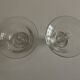 Pair of 19th century Medici glass candlesticks with button feet