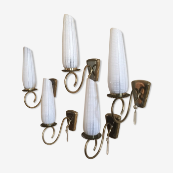 Set of 5 Targetti Sankey sconces, 1950s