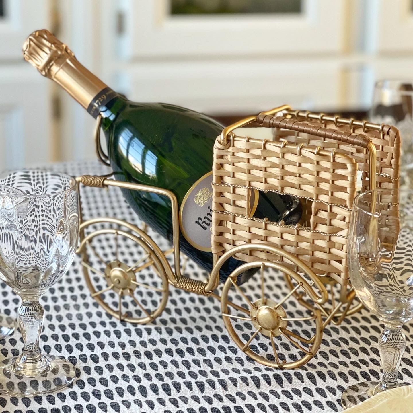 Wicker bottle holder 1970