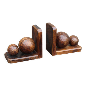 Pair of vintage wooden book greenhouses