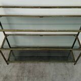 Shelves brass and glass 60 years