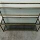 Shelves brass and glass 60 years