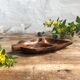 Teak-shaped teak appetizer cut