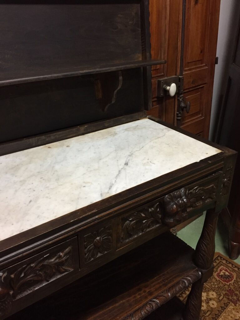 Console Louis XIII en chêne du XIXème siècle