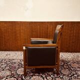 Classic Art Deco Armchair Black High