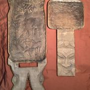 African carved wooden stool works around the 1940s
