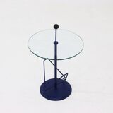 Post Modern Magazine Side Table with Ball Handle 1980s