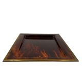 Hollywood regency brass and tortoiseshell lucite tray, Italy 1970s