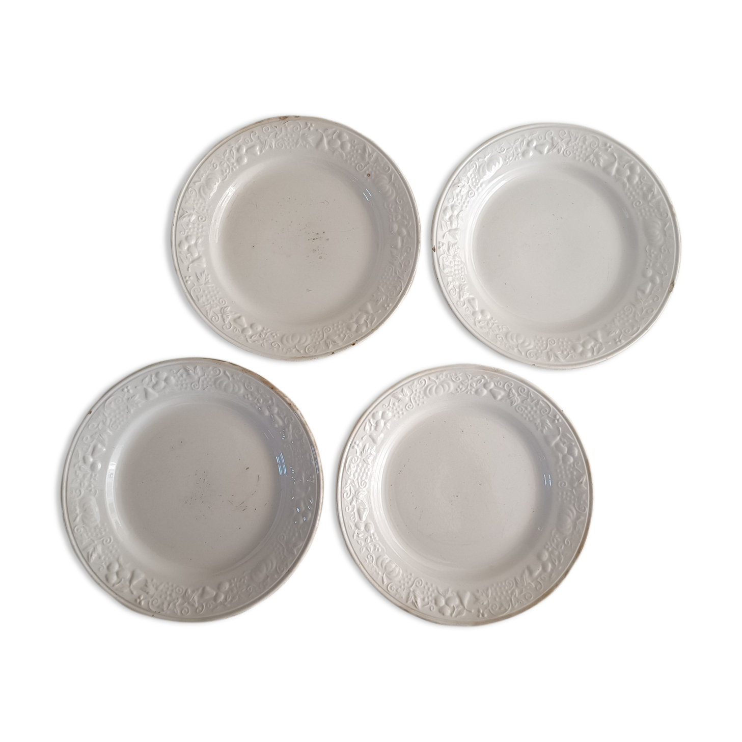 4 plates earth of iron Sarreguemines